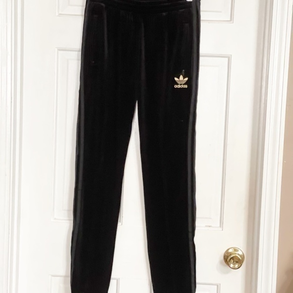 Adidas Velour Track Joggers Pants NWT Sz XS - Picture 4 of 4